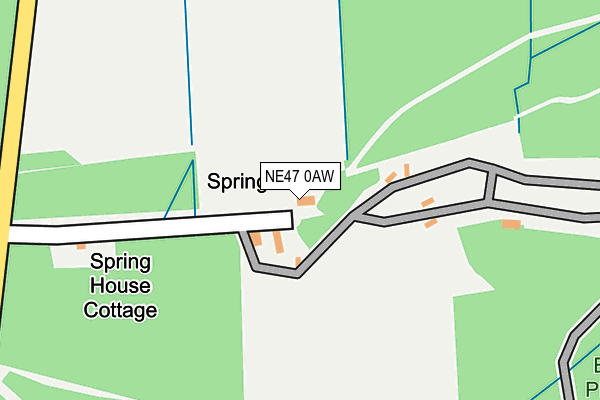 NE47 0AW map - OS OpenMap – Local (Ordnance Survey) NE47 0AW map - OS OpenMap – Local (Ordnance Survey)