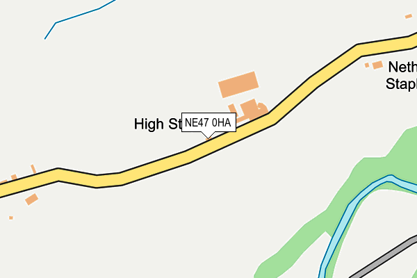 NE47 0HA map - OS OpenMap – Local (Ordnance Survey) NE47 0HA map - OS OpenMap – Local (Ordnance Survey)