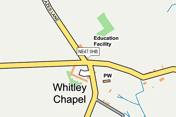 NE47 0HB map - OS OpenMap – Local (Ordnance Survey) NE47 0HB map - OS OpenMap – Local (Ordnance Survey)