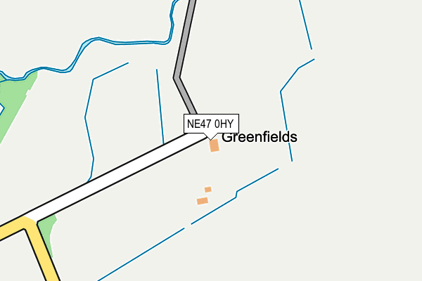 NE47 0HY map - OS OpenMap – Local (Ordnance Survey) NE47 0HY map - OS OpenMap – Local (Ordnance Survey)