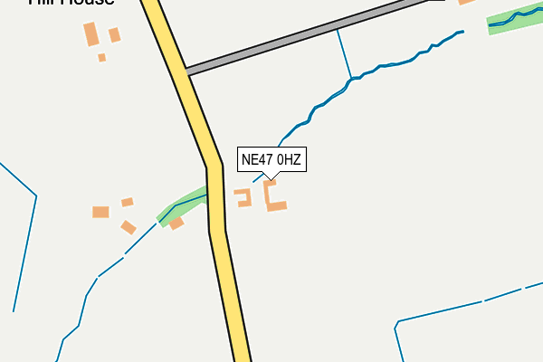NE47 0HZ map - OS OpenMap – Local (Ordnance Survey) NE47 0HZ map - OS OpenMap – Local (Ordnance Survey)