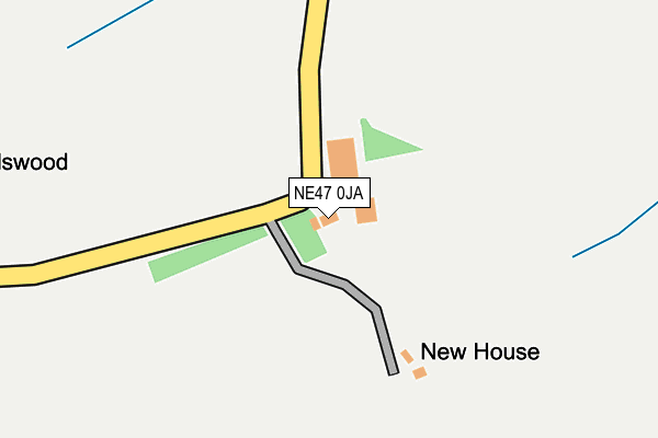 NE47 0JA map - OS OpenMap – Local (Ordnance Survey) NE47 0JA map - OS OpenMap – Local (Ordnance Survey)