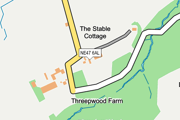 NE47 6AL map - OS OpenMap – Local (Ordnance Survey) NE47 6AL map - OS OpenMap – Local (Ordnance Survey)
