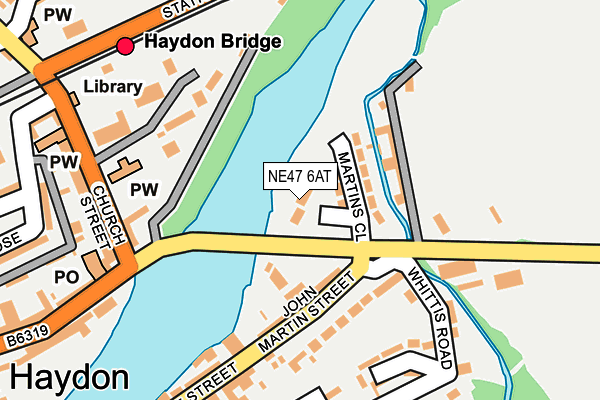 NE47 6AT map - OS OpenMap – Local (Ordnance Survey) NE47 6AT map - OS OpenMap – Local (Ordnance Survey)