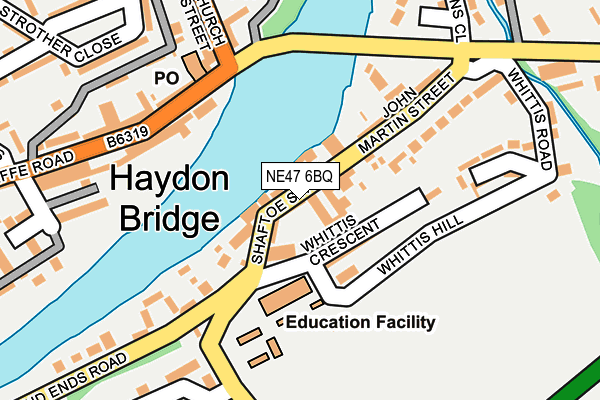 NE47 6BQ map - OS OpenMap – Local (Ordnance Survey) NE47 6BQ map - OS OpenMap – Local (Ordnance Survey)
