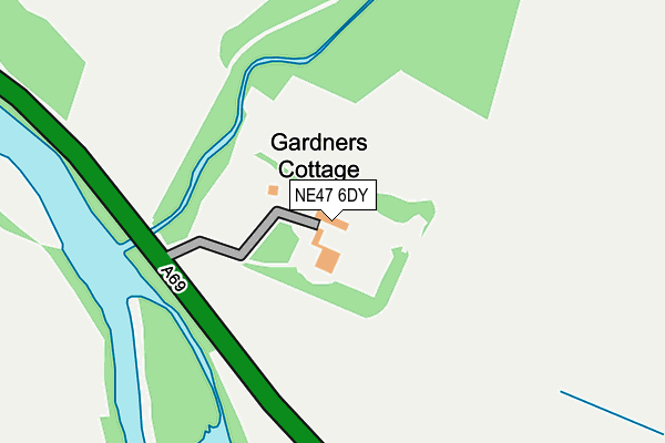 NE47 6DY map - OS OpenMap – Local (Ordnance Survey) NE47 6DY map - OS OpenMap – Local (Ordnance Survey)