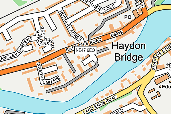 NE47 6EQ map - OS OpenMap – Local (Ordnance Survey) NE47 6EQ map - OS OpenMap – Local (Ordnance Survey)