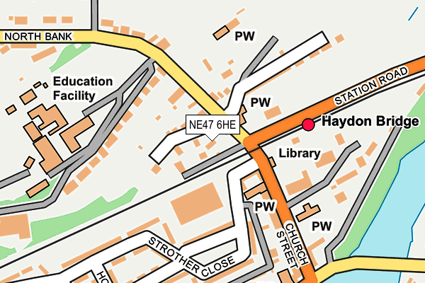 NE47 6HE map - OS OpenMap – Local (Ordnance Survey) NE47 6HE map - OS OpenMap – Local (Ordnance Survey)