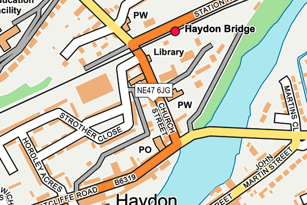 NE47 6JG map - OS OpenMap – Local (Ordnance Survey) NE47 6JG map - OS OpenMap – Local (Ordnance Survey)