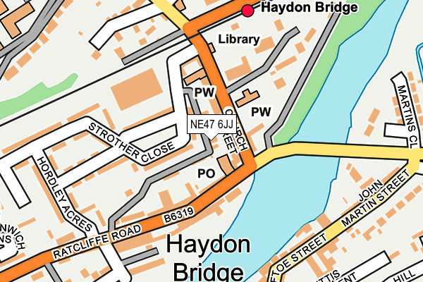 NE47 6JJ map - OS OpenMap – Local (Ordnance Survey) NE47 6JJ map - OS OpenMap – Local (Ordnance Survey)