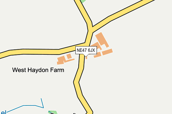 NE47 6JX map - OS OpenMap – Local (Ordnance Survey) NE47 6JX map - OS OpenMap – Local (Ordnance Survey)
