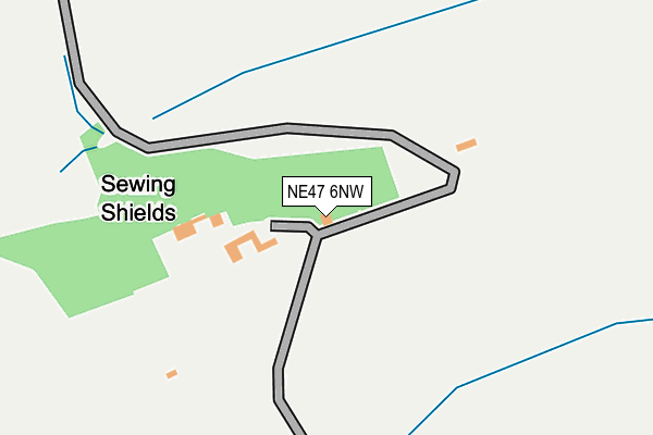 NE47 6NW map - OS OpenMap – Local (Ordnance Survey) NE47 6NW map - OS OpenMap – Local (Ordnance Survey)