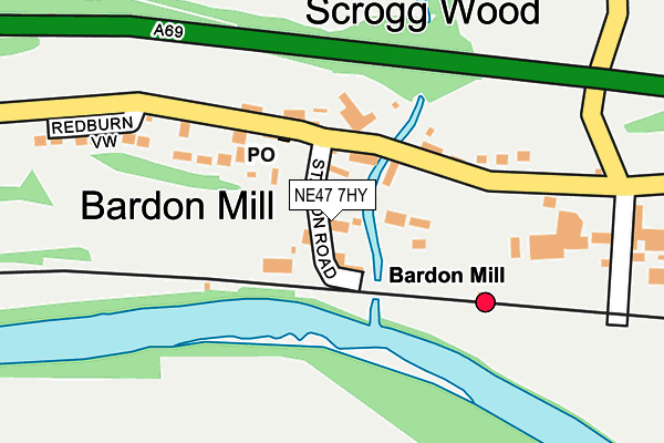 NE47 7HY map - OS OpenMap – Local (Ordnance Survey) NE47 7HY map - OS OpenMap – Local (Ordnance Survey)
