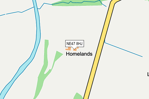 NE47 8HJ map - OS OpenMap – Local (Ordnance Survey) NE47 8HJ map - OS OpenMap – Local (Ordnance Survey)