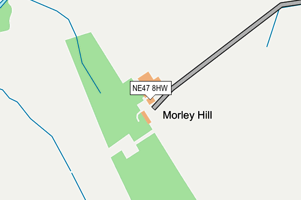 NE47 8HW map - OS OpenMap – Local (Ordnance Survey) NE47 8HW map - OS OpenMap – Local (Ordnance Survey)