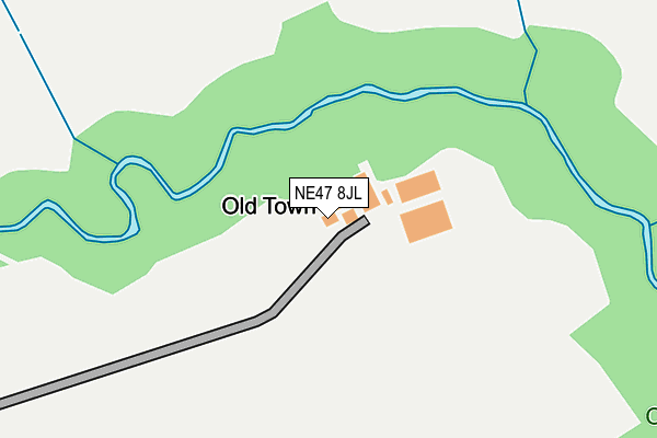 NE47 8JL map - OS OpenMap – Local (Ordnance Survey) NE47 8JL map - OS OpenMap – Local (Ordnance Survey)