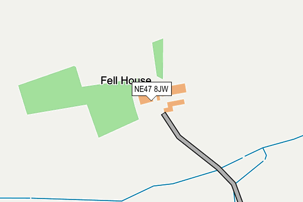 NE47 8JW map - OS OpenMap – Local (Ordnance Survey) NE47 8JW map - OS OpenMap – Local (Ordnance Survey)