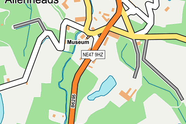 NE47 9HZ map - OS OpenMap – Local (Ordnance Survey) NE47 9HZ map - OS OpenMap – Local (Ordnance Survey)