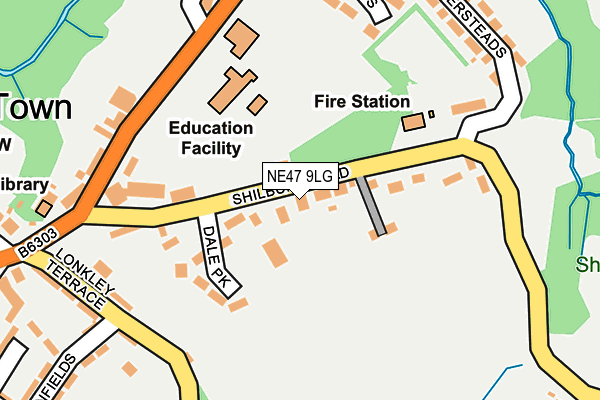 NE47 9LG map - OS OpenMap – Local (Ordnance Survey) NE47 9LG map - OS OpenMap – Local (Ordnance Survey)