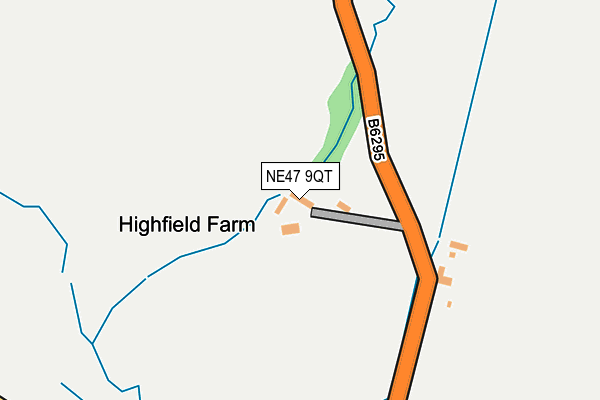 NE47 9QT map - OS OpenMap – Local (Ordnance Survey) NE47 9QT map - OS OpenMap – Local (Ordnance Survey)
