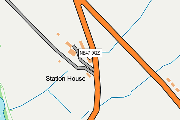 NE47 9QZ map - OS OpenMap – Local (Ordnance Survey)