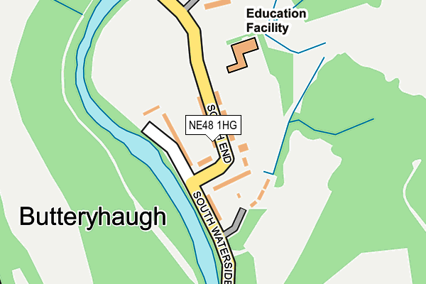 NE48 1HG map - OS OpenMap – Local (Ordnance Survey) NE48 1HG map - OS OpenMap – Local (Ordnance Survey)