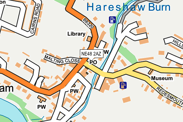 NE48 2AZ map - OS OpenMap – Local (Ordnance Survey) NE48 2AZ map - OS OpenMap – Local (Ordnance Survey)