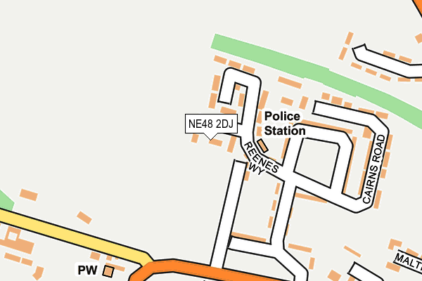 NE48 2DJ map - OS OpenMap – Local (Ordnance Survey) NE48 2DJ map - OS OpenMap – Local (Ordnance Survey)