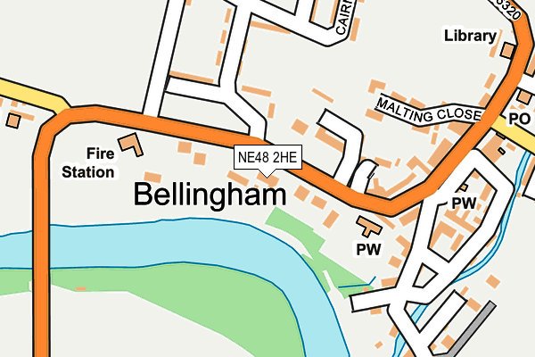 NE48 2HE map - OS OpenMap – Local (Ordnance Survey) NE48 2HE map - OS OpenMap – Local (Ordnance Survey)