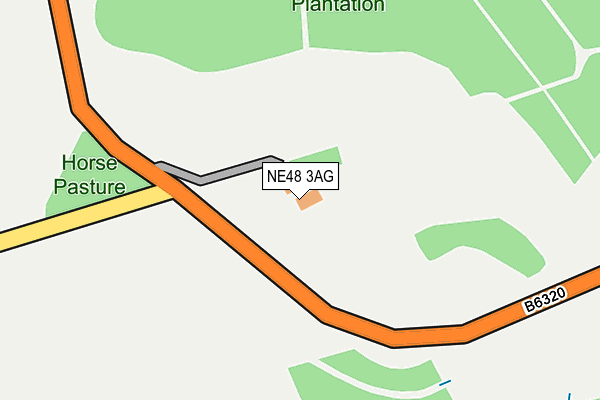 NE48 3AG map - OS OpenMap – Local (Ordnance Survey) NE48 3AG map - OS OpenMap – Local (Ordnance Survey)