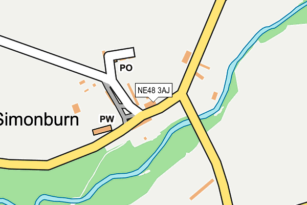 NE48 3AJ map - OS OpenMap – Local (Ordnance Survey) NE48 3AJ map - OS OpenMap – Local (Ordnance Survey)