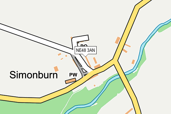 NE48 3AN map - OS OpenMap – Local (Ordnance Survey) NE48 3AN map - OS OpenMap – Local (Ordnance Survey)