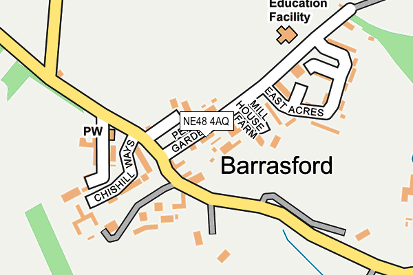 NE48 4AQ map - OS OpenMap – Local (Ordnance Survey) NE48 4AQ map - OS OpenMap – Local (Ordnance Survey)