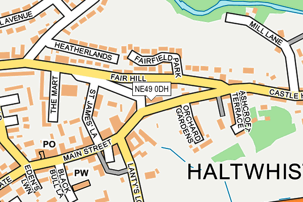 NE49 0DH map - OS OpenMap – Local (Ordnance Survey)