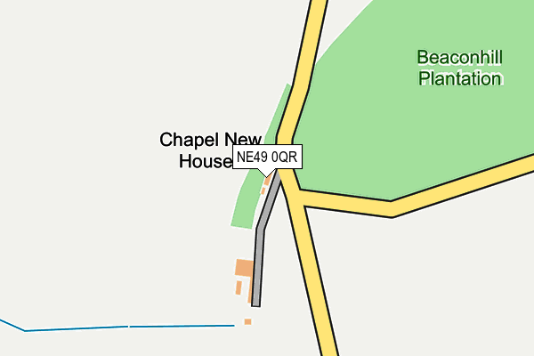 NE49 0QR map - OS OpenMap – Local (Ordnance Survey)