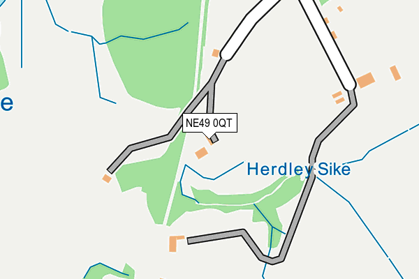 NE49 0QT map - OS OpenMap – Local (Ordnance Survey) NE49 0QT map - OS OpenMap – Local (Ordnance Survey)