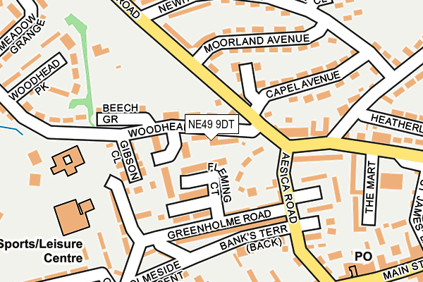 NE49 9DT map - OS OpenMap – Local (Ordnance Survey) NE49 9DT map - OS OpenMap – Local (Ordnance Survey)
