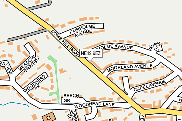NE49 9EZ map - OS OpenMap – Local (Ordnance Survey) NE49 9EZ map - OS OpenMap – Local (Ordnance Survey)