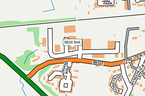 NE49 9HA map - OS OpenMap – Local (Ordnance Survey) NE49 9HA map - OS OpenMap – Local (Ordnance Survey)