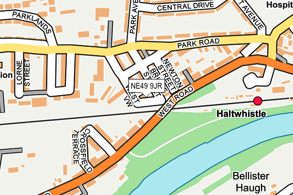 NE49 9JR map - OS OpenMap – Local (Ordnance Survey) NE49 9JR map - OS OpenMap – Local (Ordnance Survey)