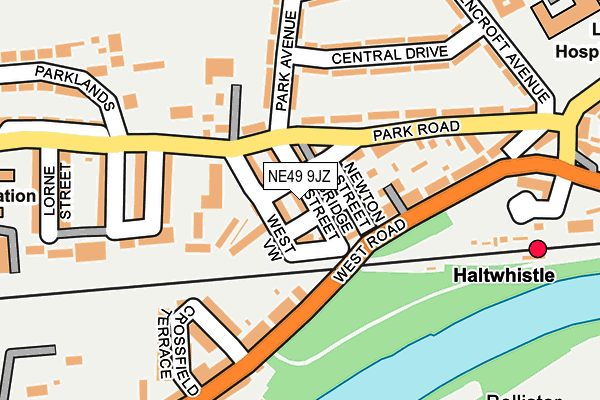 NE49 9JZ map - OS OpenMap – Local (Ordnance Survey) NE49 9JZ map - OS OpenMap – Local (Ordnance Survey)