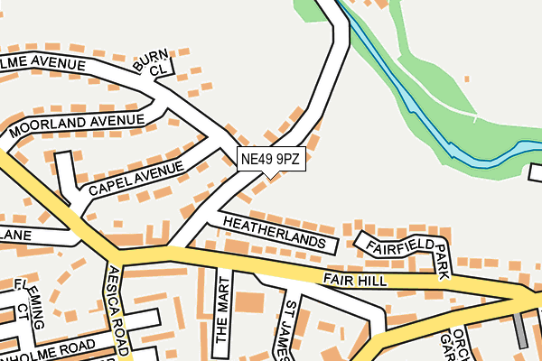 NE49 9PZ map - OS OpenMap – Local (Ordnance Survey) NE49 9PZ map - OS OpenMap – Local (Ordnance Survey)