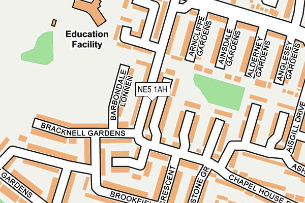 NE5 1AH map - OS OpenMap – Local (Ordnance Survey) NE5 1AH map - OS OpenMap – Local (Ordnance Survey)