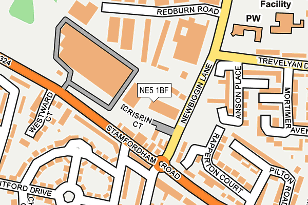 NE5 1BF map - OS OpenMap – Local (Ordnance Survey) NE5 1BF map - OS OpenMap – Local (Ordnance Survey)