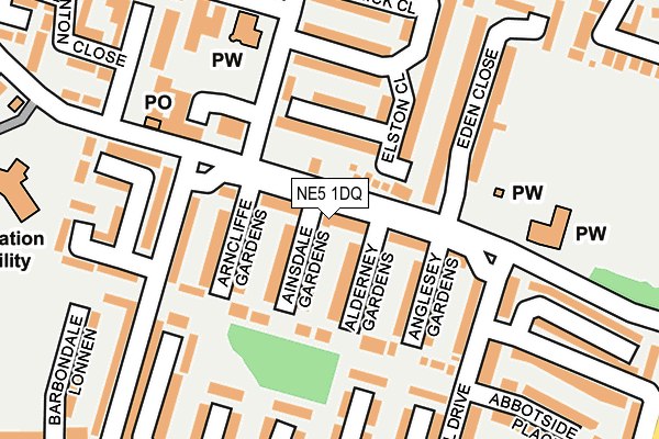 NE5 1DQ map - OS OpenMap – Local (Ordnance Survey) NE5 1DQ map - OS OpenMap – Local (Ordnance Survey)