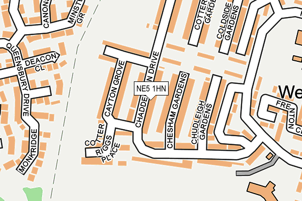NE5 1HN map - OS OpenMap – Local (Ordnance Survey) NE5 1HN map - OS OpenMap – Local (Ordnance Survey)