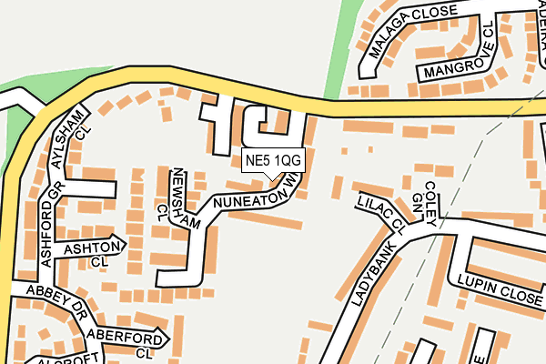 NE5 1QG map - OS OpenMap – Local (Ordnance Survey) NE5 1QG map - OS OpenMap – Local (Ordnance Survey)