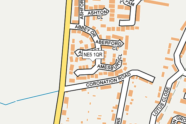 NE5 1QR map - OS OpenMap – Local (Ordnance Survey) NE5 1QR map - OS OpenMap – Local (Ordnance Survey)