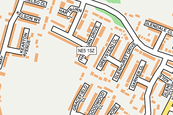 NE5 1SZ map - OS OpenMap – Local (Ordnance Survey) NE5 1SZ map - OS OpenMap – Local (Ordnance Survey)