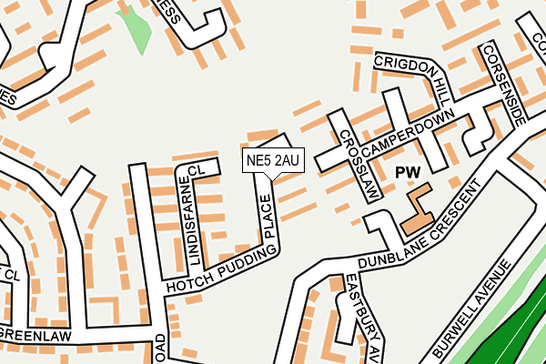 NE5 2AU map - OS OpenMap – Local (Ordnance Survey) NE5 2AU map - OS OpenMap – Local (Ordnance Survey)